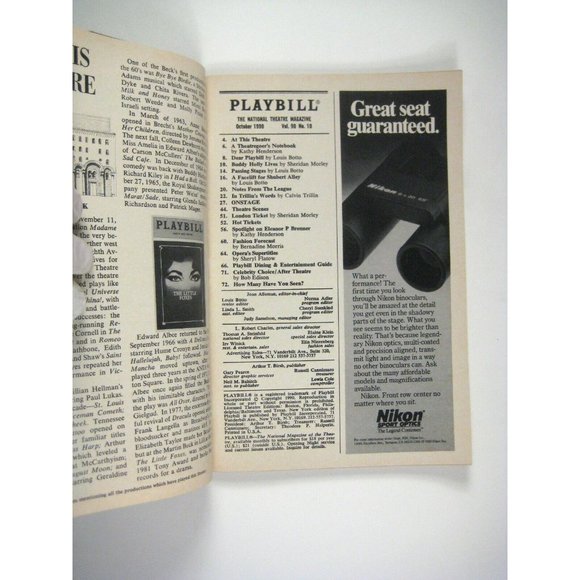 Grand Hotel Playbill 1990 Kathi Moss Liliane Montevecchi Ticket Musical Movie - Picture 7 of 11